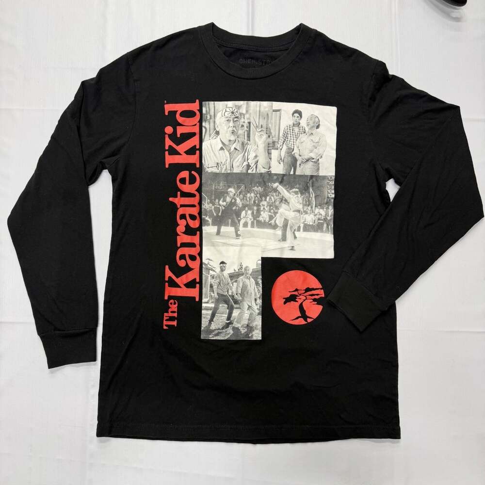 Karate Kid T-Shirt size Medium Unisex Adult long sleeve black graphic print